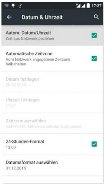 bq Aquaris M - DATUM UND UHRZEIT - 1