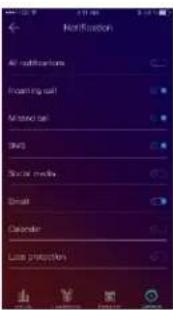 Notification All notifications Incoming call Send call Send Send media Send Calendar Send protection