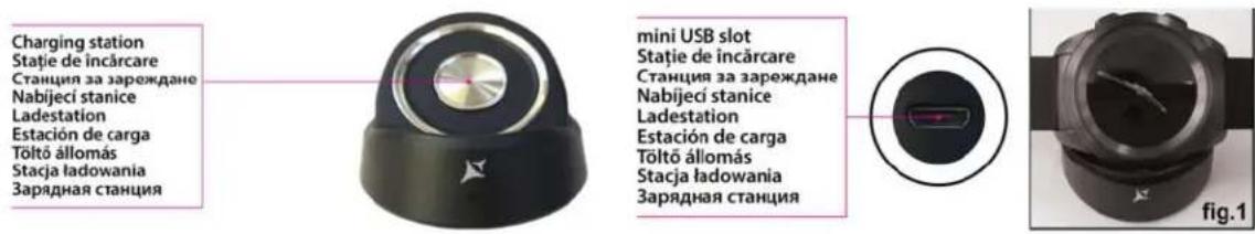 Charging station Stație de încărcare Станция за зареждане Nabijeci stanice Ladestation Estación de carga Tõltõ állomás Stacja ładowania Зарядная станция mini USB slot Stație de încărcare Станция за зареждане Nabijeci stanice Ladestation Estación de carga Tõltõ állomás Stacja ładowania Зарядная станция fig.1