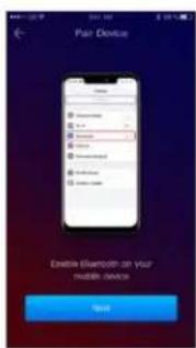 Pair Device None Yes No None Yes No OK Exhibit Bluetooth on Your Mobile Device Next