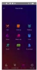 Screenshot of a mobile app home screen showing application icons with Chinese labels