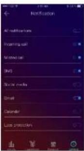 Notification All notifications Incoming call Send call Send Send media Send Calendar Send protection