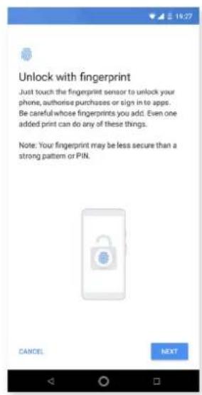 Unlock with fingerprint Just touch the fingerprint sensor to unlock your phone, authorise purchases or sign in to apps. Be careful whose fingerprints you add. Even one added print can do any of these things. Note: Your fingerprint may be less secure than a strong pattern or PIN.