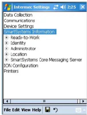 Intermec CK60 - To view your SmartSystems information - 2