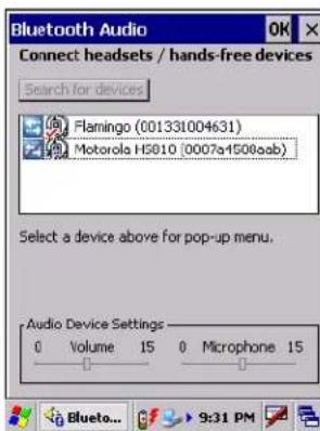 Intermec CK60 - Searching for Bluetooth Headsets - 3