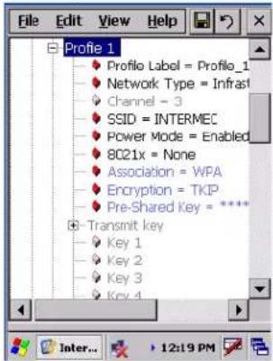 Intermec CK60 - Configuring WPA-PSK Security With Funk Security - 1