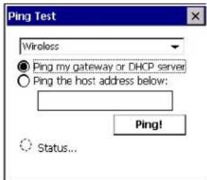 Intermec CK60 - To ping your gateway or DHCP Server - 1