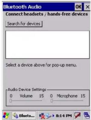 Intermec CK60 - To access the Bluetooth Audio applet - 2