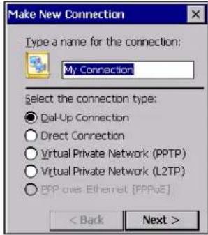 Intermec CK60 - Connecting to an Internet Service Provider - 3