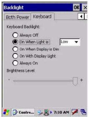 Intermec CK60 - Turning on the Keypad Backlight - 2