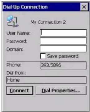 Intermec CK60 - To establish a dial-up networking session with your wireless network - 2