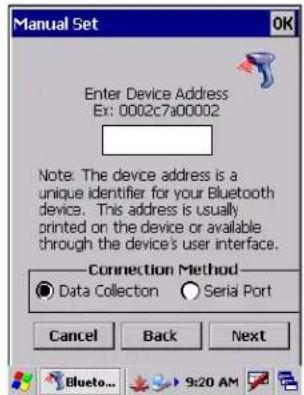 Intermec CK60 - To avoid device discovery and perform a manual setup - 2