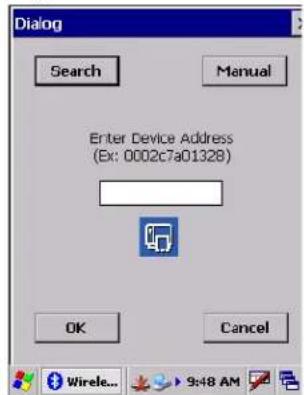 Intermec CK60 - To avoid a device search and perform a manual setup - 1