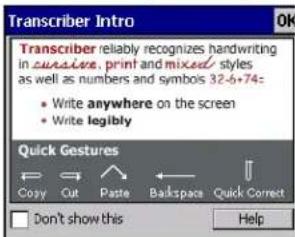 Intermec CK60 - Using Transcriber - 2