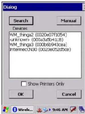 Intermec CK60 - To do a Bluetooth device search - 2