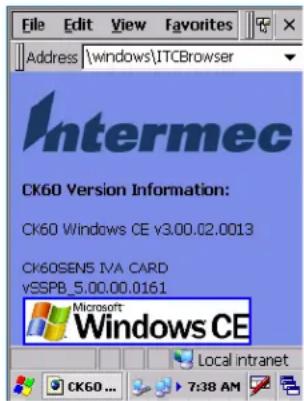 Intermec CK60 - Learning Software Build Versions - 2