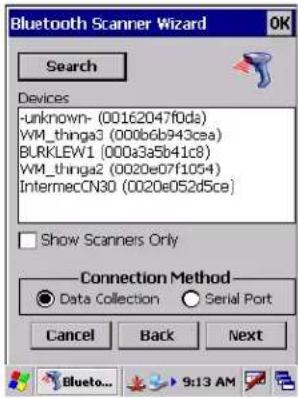 Intermec CK60 - To find the Bluetooth scanners using Search - 1