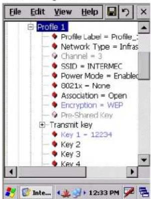 Intermec CK60 - Configuring Static WEP Security With Funk Security - 1
