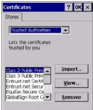 Intermec CK60 - To load certificates - 2