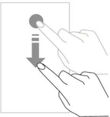 Illustration of a hand pressing a button with an arrow pointing downward (no text or symbols)