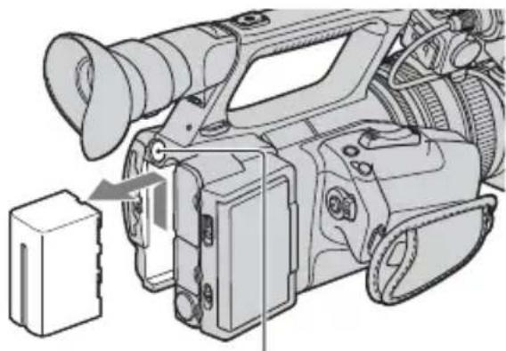 SONY HXR-NX5P - To remove the battery pack - 1