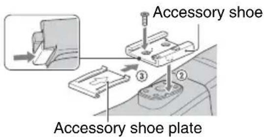 SONY HXR-NX5P - To mount the accessory shoe - 2