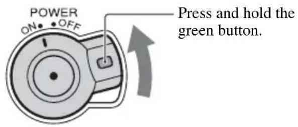 SONY HXR-NX5P - Slide the POWER switch to ON. - 1