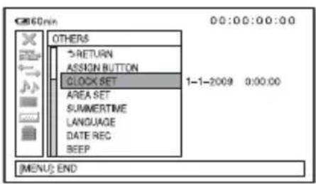 SONY HXR-NX5P - Press the MENU button. - 2