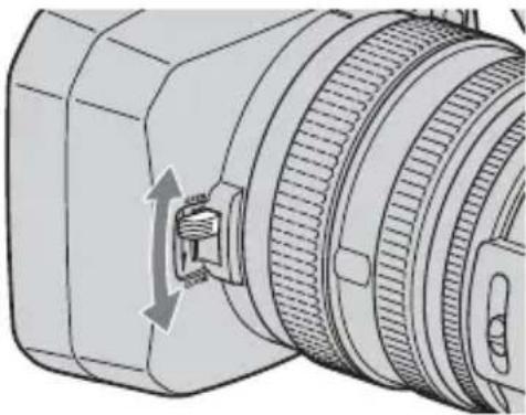SONY HXR-NX5P - To open or close the shutter of the lens hood with lens cover - 1