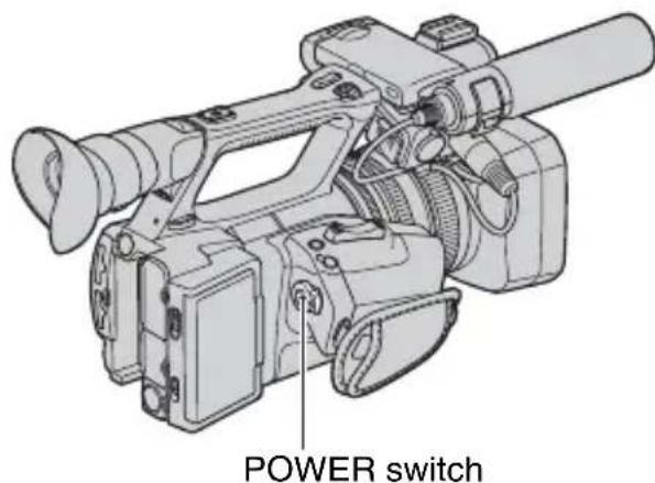 SONY HXR-NX5P - Step 4: Turning the power on and holding your camcorder properly - 1