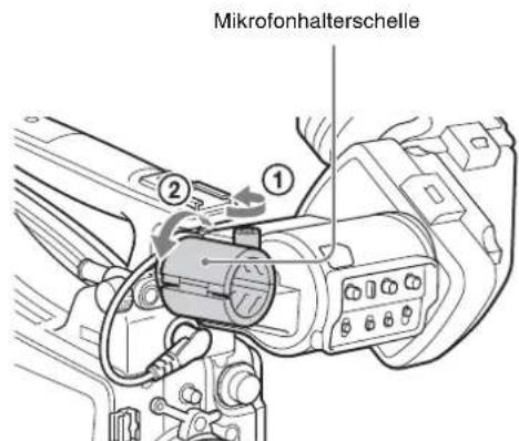 SONY HXC-FB75KC - Anschließen eines Mikrofons an den Anschluss AUDIO 1 IN - 1