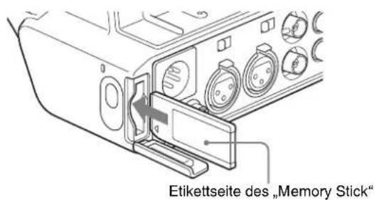 SONY PDW-F330K - Einstecken eines „Memory Stick“ - 2