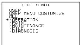 SONY PDW-F330K - Bestätigung der Wahl eines Menüs, eines einzustellenden Punkts oder eines einzustellenden Werts - 2