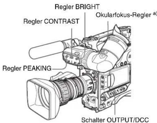 SONY PDW-F330K - Einstellung des Okularfokus und des Bildschirms (Helligkeit, Kontrast und Konturverstärkung) - 1