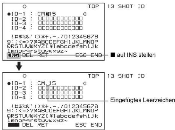 SONY PDW-F330K - Einfügung eines Leerzeichens - 1