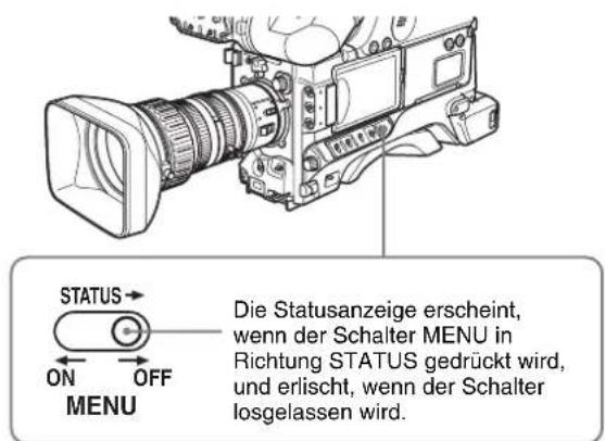 SONY PDW-F330K - Aufrufen der Statusanzeige - 1