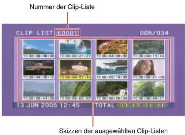 SONY PDW-F330K - Clip-Liste - 1