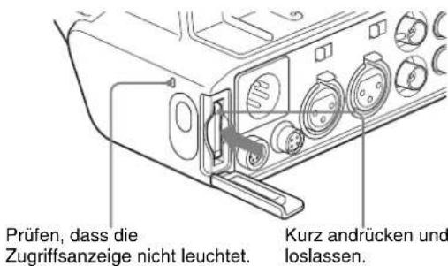 SONY PDW-F330K - Herausziehen des „Memory Stick“ - 1