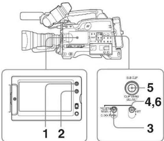 SONY PDW-F330K - Einstellung des Zeitcodes - 1