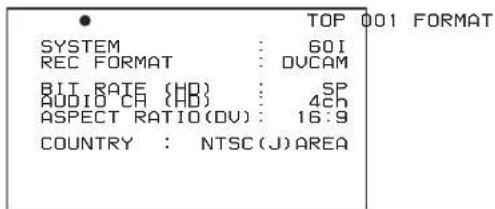SONY PDW-F330K - Umschalten des Bildformats zur DVCAM-Aufzeichnung - 1