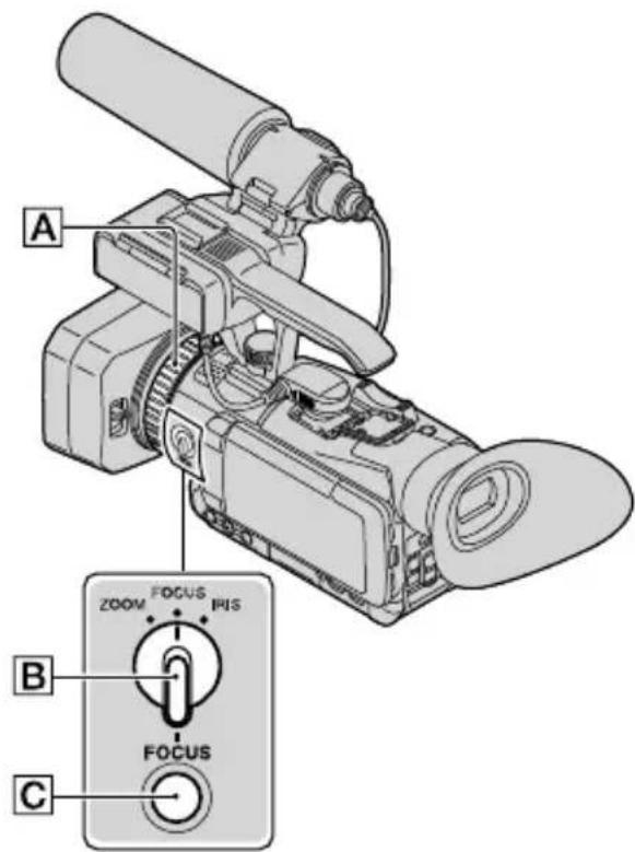 SONY HXR-NX70P - Einstellen des Fokus - 1
