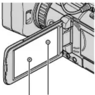 SONY HXR-NX70P - Menüoptionen, LCD-Bildschirmträger, Sucher und Objektiv - 1