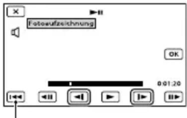 SONY HXR-NX70P - Berühren Sie 📄/„„„ in den Aufzeichnungspunkt genauer einzustellen. - 1