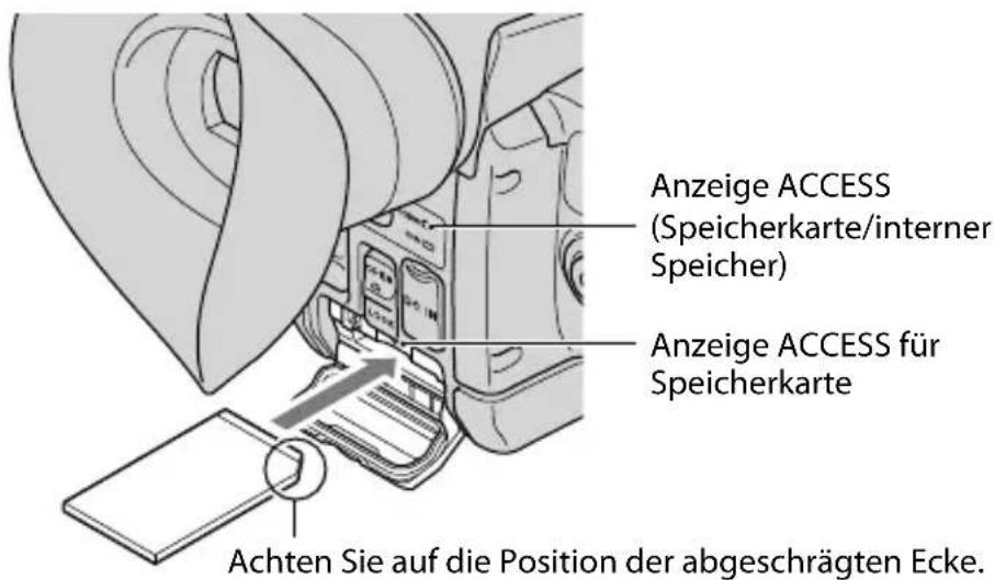 SONY HXR-NX70P - Schieben Sie den Knopf OPEN/LOCK auf OPEN und öffnen Sie dann die Abdeckung. - 2