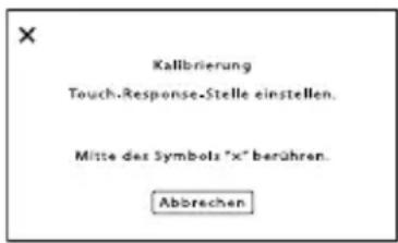 SONY HXR-NX70P - Einstellung des Berührungsbildschirms ([Kalibrierung]) - 1