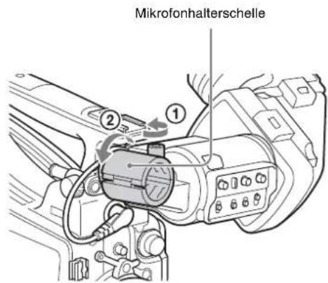 SONY HXC-FB75SC - Anschließen eines Mikrofons an den Anschluss AUDIO 1 IN - 1