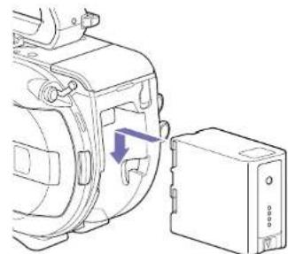 SONY PXW-FS7M2 - Verwenden eines Akkusatzes - 1
