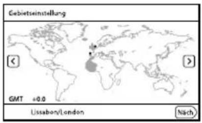 SONY HXR-NX3D1E - Wählen Sie die gewünschte geografische Region mit 📄/✉s und berühren Sie dann [Näch]. - 1