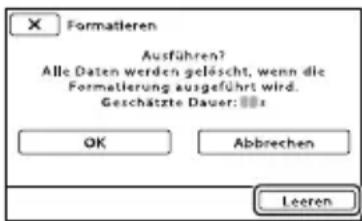 SONY HXR-NX3D1E - Verhindern der Wiederherstellung von Daten auf dem internen Aufnahmemedium - 1