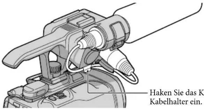 SONY HXR-NX3D1E - Anbringen des Mikrofons - 2